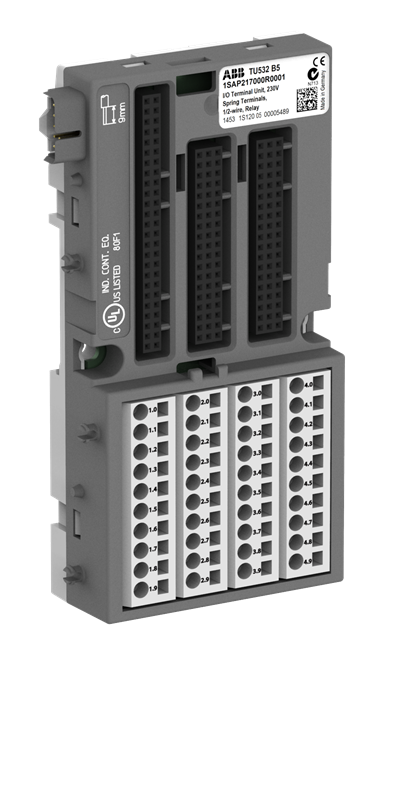TU532  G/Ç TERMİNAL ÜNİTESİ 230 VAC VE RÖLE MODÜLLERİ İÇİN YAYLI TERMİNALLER