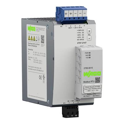 WAGO 2787-2147   Güç kaynağı Pro2 1 Fazlı 24VDC Çıkış gerilimi 20A Çıkış akımı TopBoost + PowerBoost İletişim yeteneği