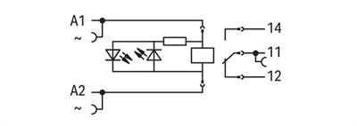 WAGO 788-544   Röle Modülü Nominal Giriş Gerilimi 230VAC 1 Değişken Kontak Sınırlayıcı Sürekli Akım 16A Manuel Çalıştırmalı Kırmızı Durum Göstergesi Modül Genişliği 15mm