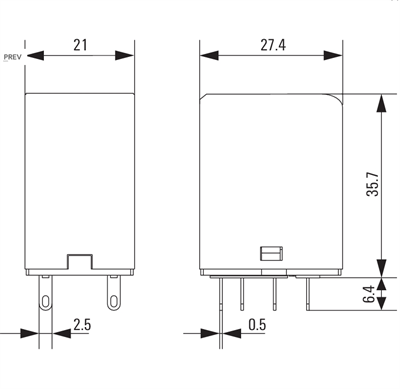 7760056051 DRM270024 Röle Kontak Sayısı: 2 Co Kontağı - Agni Flaş Altın Kaplama - Nominal Kontrol Gerilimi: 24v Dc Sürekli Akım: 10A Tak-Çıkar Bağlantı