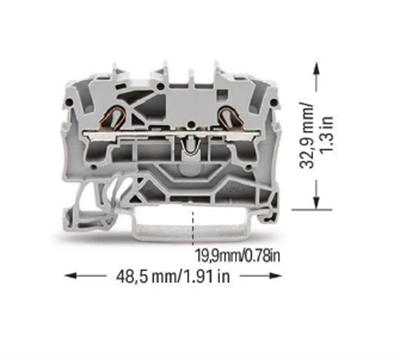 Wago 2002-1201 2,5mm² Gri Ray Klemens