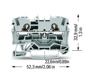 Wago 2004-1201 4mm² Gri Ray Klemens