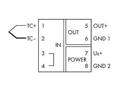 Wago 857-810 Transdüser J ve K termokupl analog dönüştürücü
