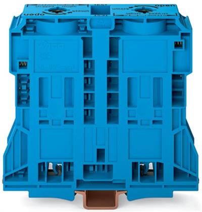 WAGO 285-1184  2 İletkenli Geçiş Klemensi 185 Mm² Sadece Dın 35 X 15 Ray İçin Mavi