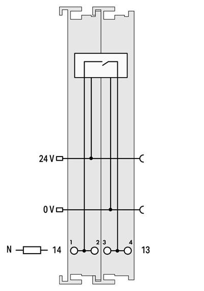 WAGO 750-523   1 Kanallı Röle Çıkışı 250 VAC 16A Potansiyelsiz 1 Normalde Açık Kontak