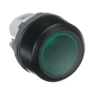 1SFA611100R1102 MP1-11G Yeşil Işıklı Yaylı Buton Kafası Düz Kafalı