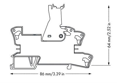 WAGO 788-103   Röle soketi 2 değişken kontak  25mm temel röleler için Gri 