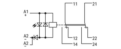 WAGO 288-437   Sürülen Kontaklı Röle Modülü Nominal Giriş Gerilimi 24VDC 2 Değişken Kontak Sınırlayıcı Sürekli Akım 5A Modül Genişliği 19mm 2.50mm²