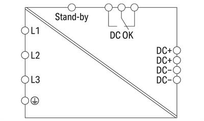 WAGO 787-845 Anahtarlamalı Mod Güç Kaynağı Pro 3 Fazlı 48VDC Çıkış Gerilimi 10A Çıkış Akımı TopBoost + PowerBoost DC OK Kontak