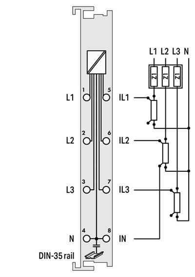 WAGO 750-494/000-005   Güç Ölçümü AC/DC 277V Harici Şönt