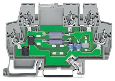 WAGO 792-800  Sinyal Teknolojisi İçin Ani Dalgalanma Bastırma Modülü Nominal Gerilim 24VDC Ortak Parafudrlu 2 Sinyal Hattı İçin Dengesiz Arayüzler İçin İki Kademeli Genişlik 6mm 2.50mm²