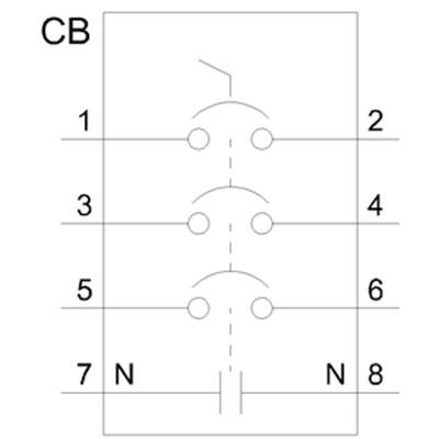 5SY4640-7 40A  3+N  70mm OTOMAT  ANAHTARLI OTOMATİK SİGORTA  10kA  C TİPİ  YAVAŞ