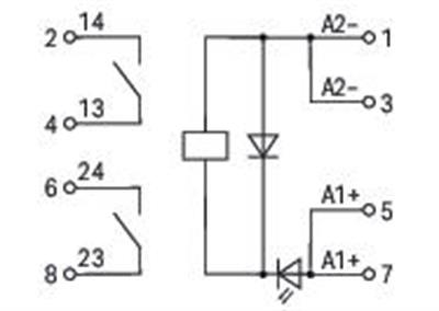 WAGO 2042-3014   Röle Modülü Nominal Giriş Gerilimi 24VDC 2 Normalde Açık Kontak Sınırlayıcı Sürekli Akım 8A Demiryolu Yeşil Durum Göstergesi Modül Genişliği 20mm