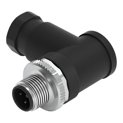 WAGO 756-9205/040-000 4 Kutuplu, M12 Fiş, Dik Açılı Erkek Konnektör, Yay Bağlantılı, Tak Çıkar 