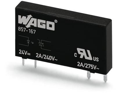 WAGO 857-167   Temel SSR Röle Nominal Giriş Gerilimi 24VDC Çıkış gerilimi aralığı 24 - 240 VAC Sınırlayıcı Gürekli Akım 2A