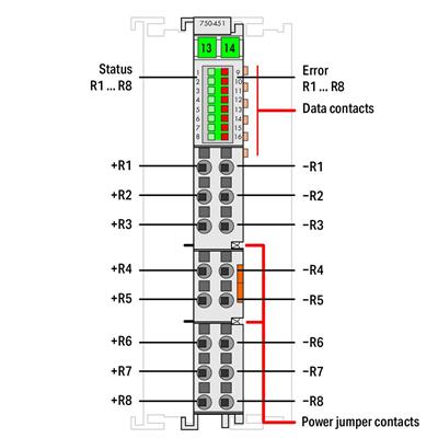 WAGO 750-4518 Kanallı Analog Giriş Direnç Ölçümü Ayarlanabilir
