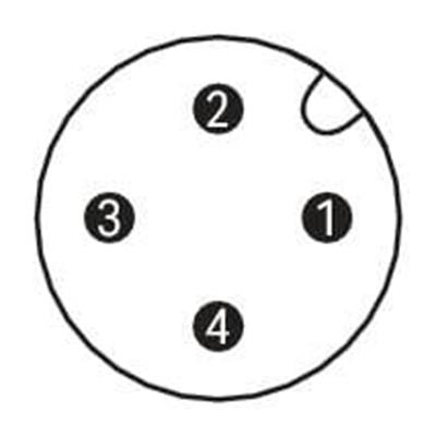 WAGO 756-9205/040-000 4 Kutuplu, M12 Fiş, Dik Açılı Erkek Konnektör, Yay Bağlantılı, Tak Çıkar 