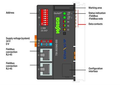 WAGO 750-363/040-000   Fieldbus Kuplörü ETHERNET 4.Nesil Aşırı