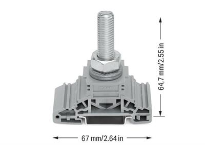 WAGO 885-112  Pabuç Bağlantılı Klemens Dın-Ray 35x15 Ve 35x7.5 İçin 1 Saplama M12 120mm² Gri