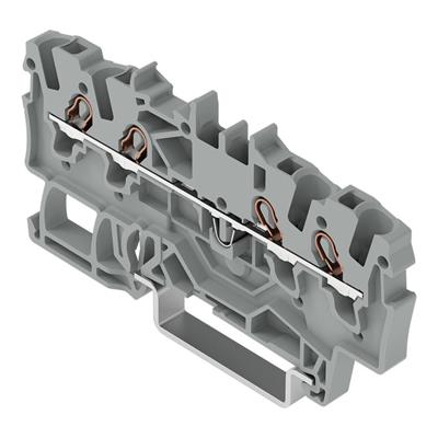 WAGO 2001-1401 4 İletkenli Geçiş Klemensi; 1,5 mm²; Ex e II Uygulamaları İçin Uygun; Yana ve Ortaya Etiketleme, Push-in CAGE CLAMP®; 1,50 mm²; Gri