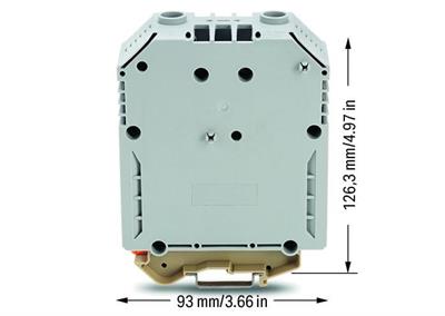 WAGO 883-2401  2 İletkenli Geçiş Klemensi 240 Mm² Vidalı Bağlantı Gri