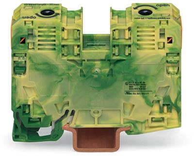 WAGO 285-137/999-950 2 İletkenli Topraklı Klemens 35 Mm² Ex E Iı Uygulamaları İçin Uygun Sadece Dın 35 X 15 Ray İçin Power Cage Clamp Yeşil-Sarı