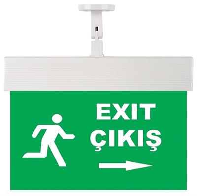 EXİT - ÇIKIŞ SAĞA OK ACİL AYDINLATMA ARMATÜR
