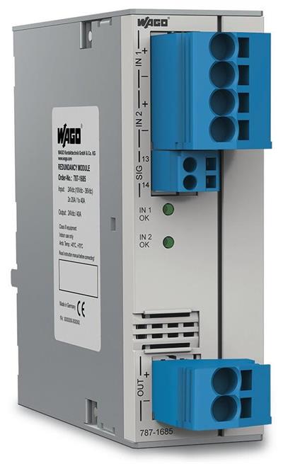 WAGO 787-1685  Yedek Modül 2x24 VDC Giriş Gerilimi 2x20A Giriş Akımı 24VDC Çıkış Gerilimi 40A Çıkış Akımı