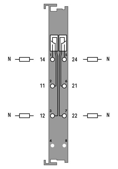 WAGO 750-517/040-000   2 Kanallı Röle Çıkışı 250 VAC 1A 2 Değişken Kontak Aşırı