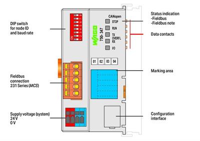 WAGO 750-347   Fieldbus Kuplörü CANopen MCS ECO