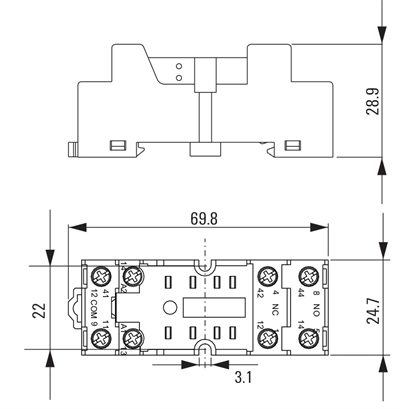 7760056106 FS 2CO 2 Kontak Röle Soketi