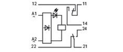 WAGO 288-512   Röle Modülü Nominal Giriş Gerilimi 24V AC/DC 2 Değişken Kontak Sınırlayıcı Sürekli Akım 6A Modül Genişliği 23mm 2.50mm² Gri