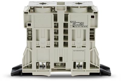 WAGO 285-1163  2 İletkenli Geçiş Klemensi; 185 Mm² Ex E Iı Uygulamaları İçin Uygun Sabitleme Flanşlı Açık Gri