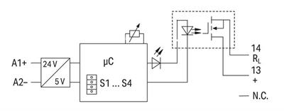 WAGO 857-624   SSR Zaman Gecikmeli Röle Modülü Nominal Giriş Gerilimi 24VDC Çıkış Gerilimi Aralığı 0 - 24VDC Sınırlayıcı Sürekli Akım 2A 2 Telli Bağlantı Çok fonksiyonlu/Çok Zamanlı Sarı Durum Göstergesi Modül Genişliği 6mm