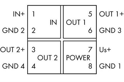 WAGO 857-424   İzolasyon Kuvvetlendiricisi Akım ve Gerilim Girişi Sinyali Besleme Gerilimi 24 VDC 6mm Modül Genişliği