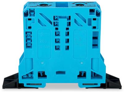 WAGO 285-144 2 İletkenli Geçiş Klemensi 50 Mm² Sabitleme Flanşlı Mavi