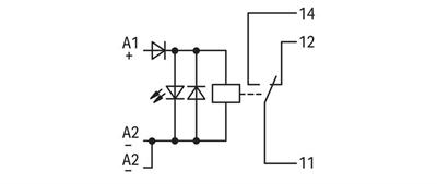 WAGO 789-304   Röle Modülü Nominal Giriş Gerilimi 24VDC 1 Değişken Kontak Sınırlayıcı Sürekli Akım 12A Kırmızı Durum Göstergesi Modül Genişliği 18mm 2.50mm² Gri