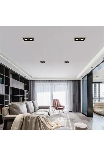 CT 5019 PARS 2Lİ SİYAH DEKORATİF SPOT BOŞ KASA