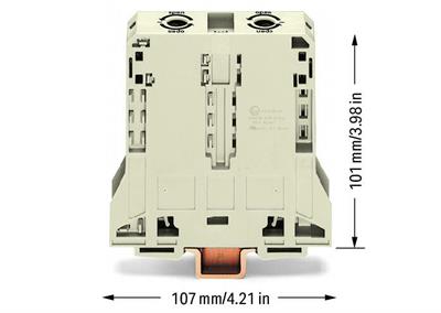 WAGO 285-995  2 İletkenli Geçiş Klemensi 95 Mm² Ex E Iı Uygulamaları İçin Uygun Sadece Dın 35 X 15 Ray İçin Açık Gri