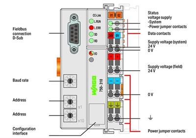 WAGO 750-310   Fieldbus Kuplörü CC-Link