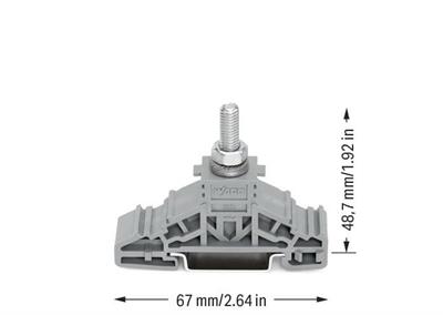 WAGO 885-106  Pabuç Bağlantılı Klemens Dın-Ray 35 X 15 Ve 35 X 7,5 İçin 1 Saplama M6 35,00 Mm² Gri