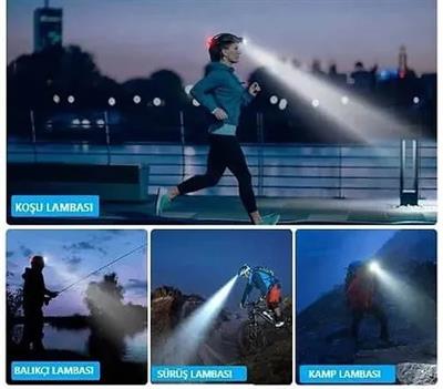 CT 9123 POYRAZ LED KAFA FENERİ 6400K ŞARJ EDİLEBİLİR