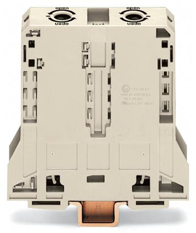 WAGO 285-995  2 İletkenli Geçiş Klemensi 95 Mm² Ex E Iı Uygulamaları İçin Uygun Sadece Dın 35 X 15 Ray İçin Açık Gri