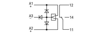 WAGO 286-380   İki Durumlu Röle Modülü Nominal Giriş Gerilimi 24VDC 1 Değişken Kontak Sınırlayıcı Sürekli Akım 6A Kırmızı Durum Göstergesi Modül Genişliği 15mm Gri