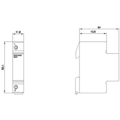 3NW7013 32A 1P Silindirik (Kartuş) SİGORTA Yuvası Ölçü 10X38