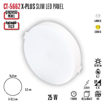 CT 5662 XPLUS BEYAZ LED ARMATÜR 6400K