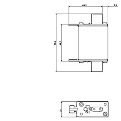 3NA3801 6A Boy 000 STEATİT(SERAMİK) NH-BIÇAKLI SİGORTA BUŞONU