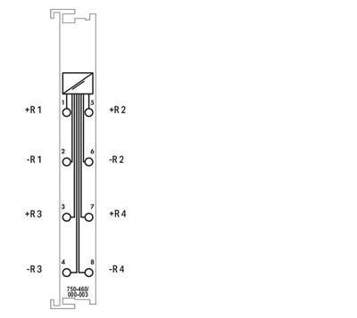 WAGO 750-460/000-003 4 Kanallı Analog Giriş Pt1000/RTD Direnç Sensörleri İçin