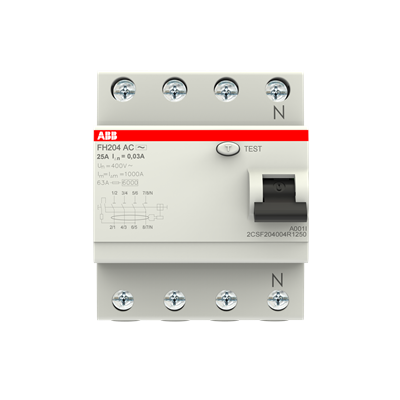 2CSF204004R1250 FH204AC-25/0.03 4X25A 30mA KAK Röle FH200 AC Tipi