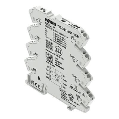 WAGO 787-3861/004-1020  Elektronik Devre Kesici 1 Kanallı 24VDC Giriş Gerilimi Ayarlanabilir 0.5 - 4A NEC Sınıf 2 Sinyal Kontağı